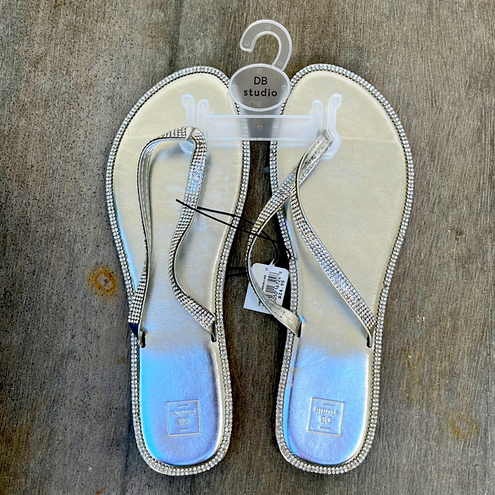 New sparkly flip flops DB Studio brand size 10